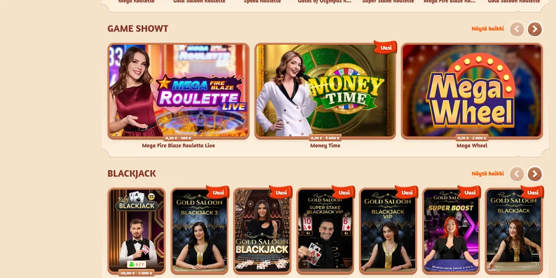 Περιηγηθείτε game show BillyBets