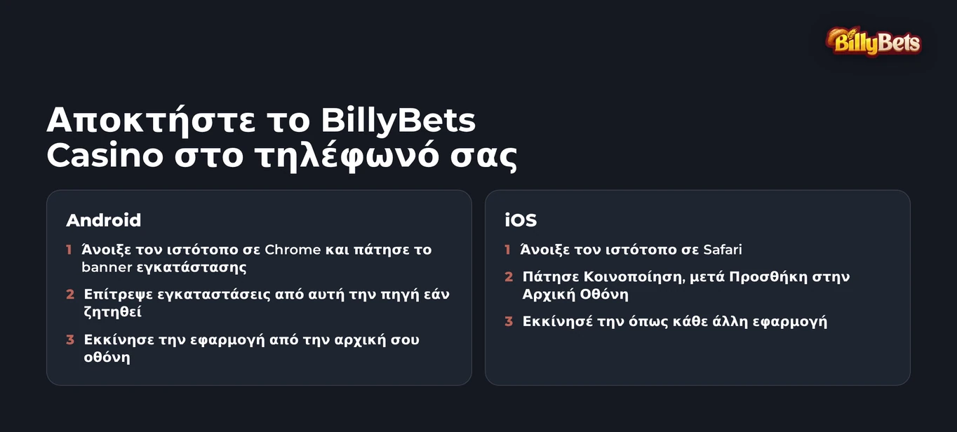 Πρόσθεσε εφαρμογή καζίνο κινητού